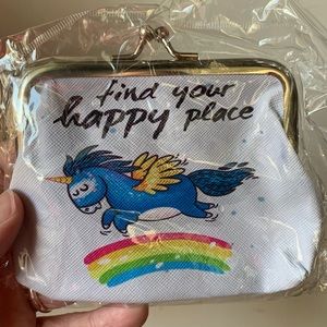 Unicorn coin purse - “Find Your Happy Place”